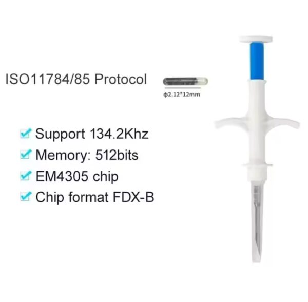 RFID Glass Tube Syringe Tags For Animal Identification