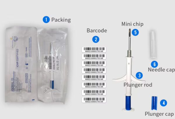 RFID Glass Tube Syringe Tags For Animal Identification