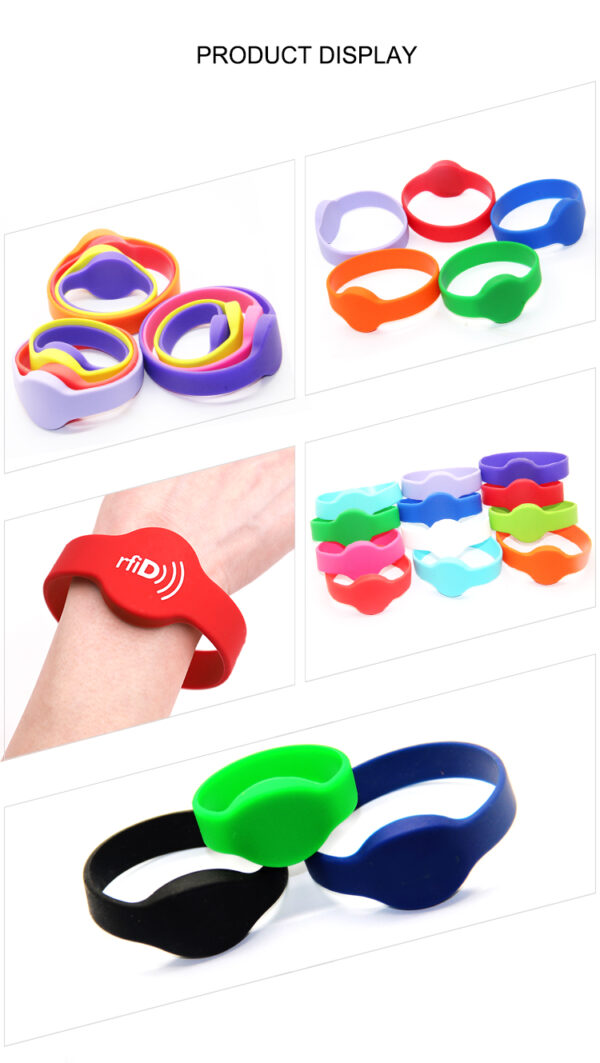 Adjustable RFID Silicone Wristbands For Event Access Control