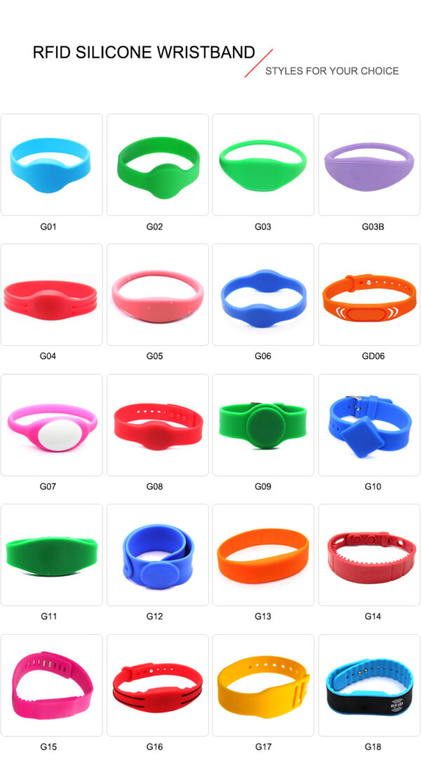 Adjustable RFID Silicone Wristbands For Event Access Control