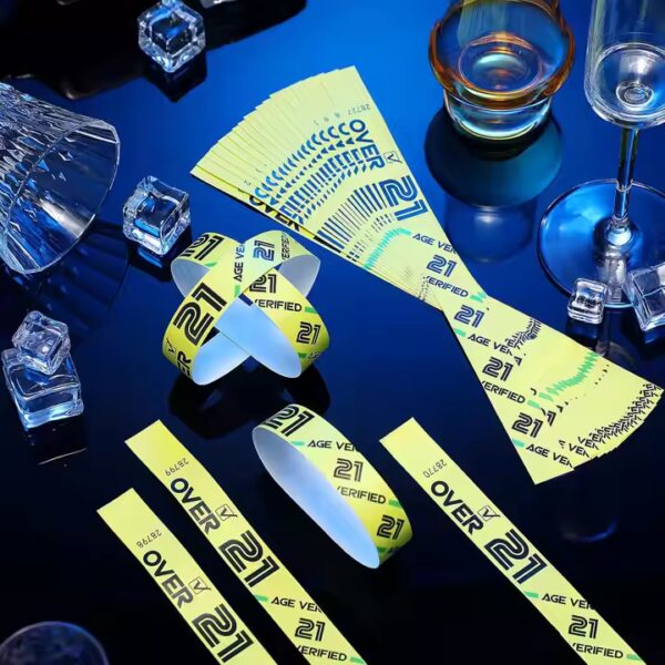 Disposable Waterproof UHF Tyvek Paper Bracelets For Events