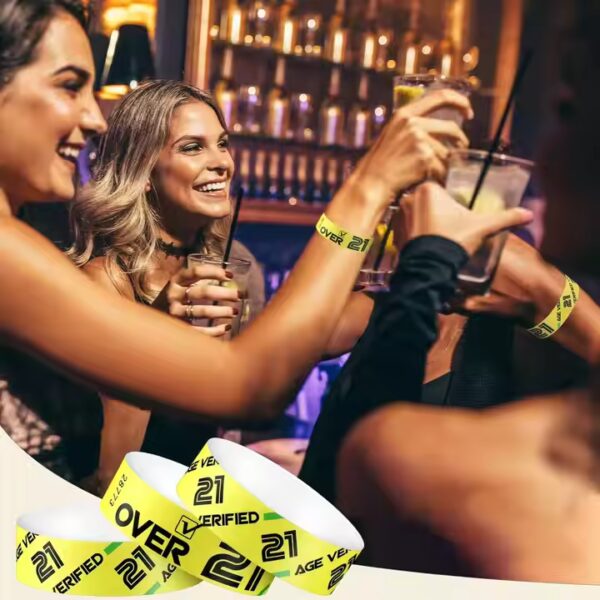 Disposable Waterproof UHF Tyvek Paper Bracelets For Events