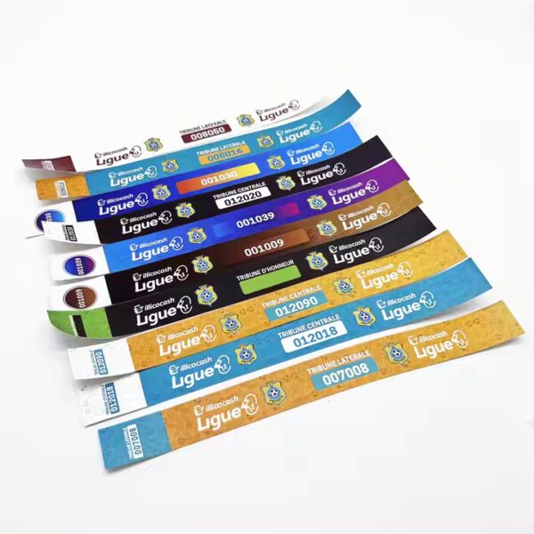 Disposable Waterproof UHF Tyvek Paper Bracelets For Events