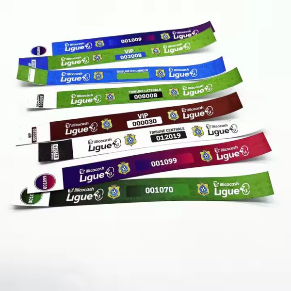 Disposable Waterproof UHF Tyvek Paper Bracelets For Events