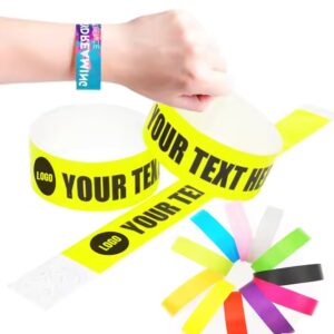 Disposable Waterproof UHF Tyvek Paper Bracelets For Events